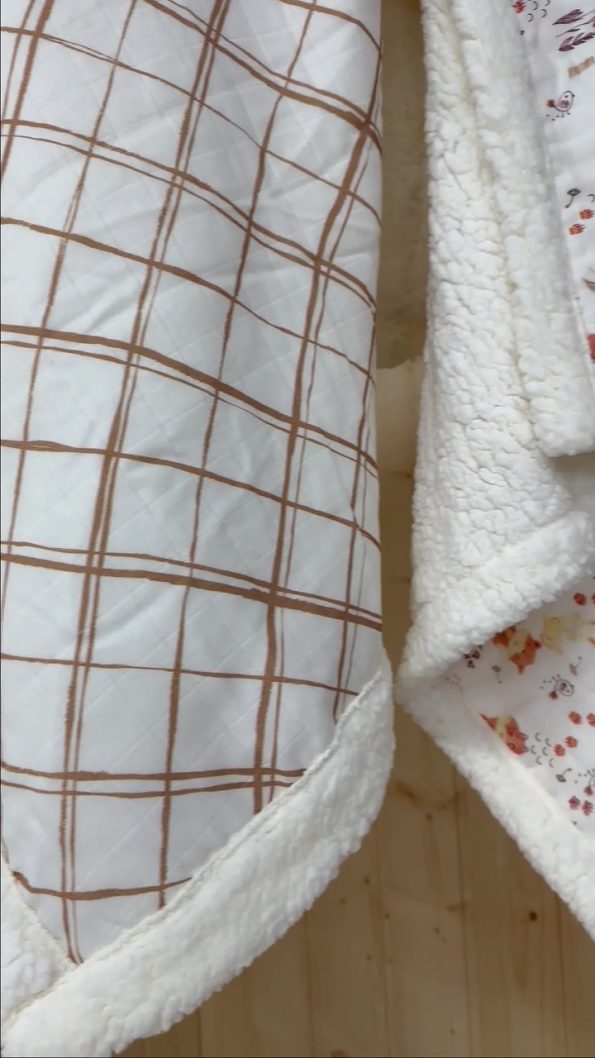 LUCKKA Puffy Baby Blanket 70x100 Cm Sheep Fleece Muslin Blanket