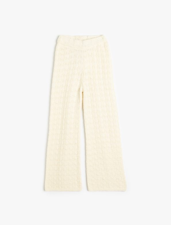 Girls' Chunky Knit Wide-Leg Pants