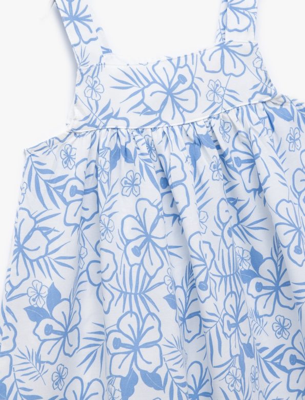 Girls' Baby Viscose Square Neck Sleeveless A-Line Dress