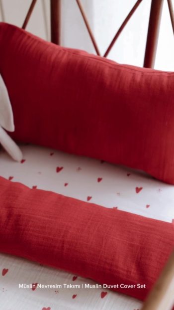 TBA COLLECTION Park Bed Duvet Set (80X110) | Red Hearts