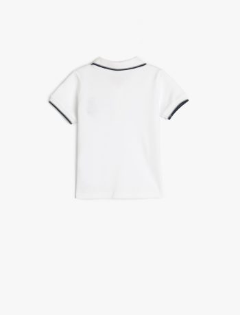 Boys' Cotton Embroidered Short Sleeve Polo Shirt