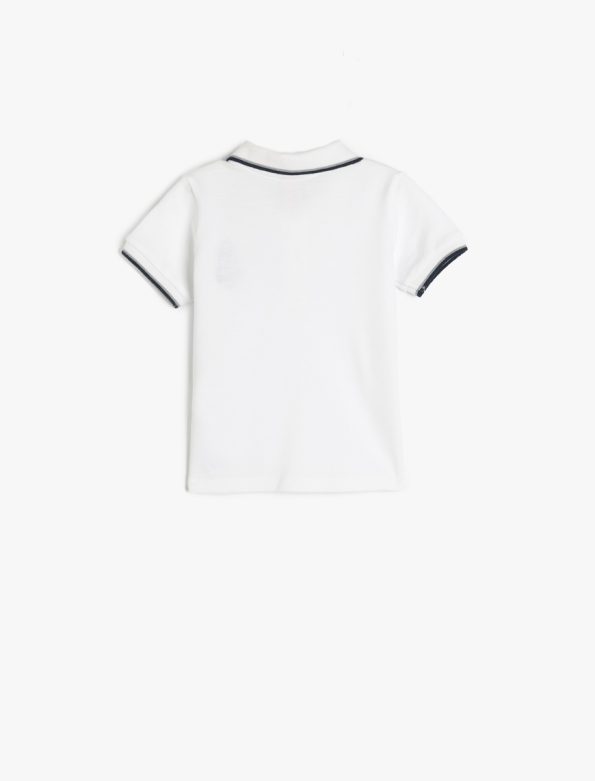Boys' Cotton Embroidered Short Sleeve Polo Shirt