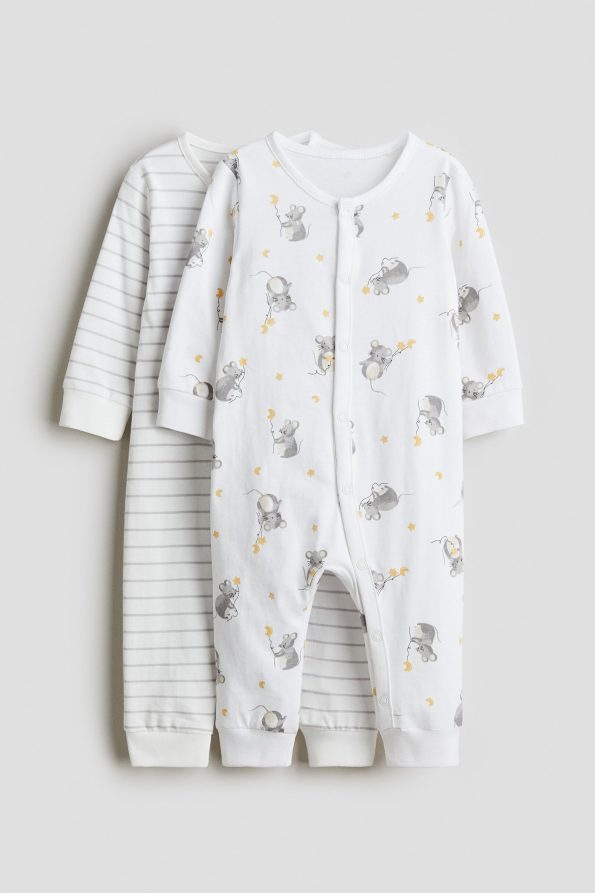 Cotton and Patterned Pajama Set