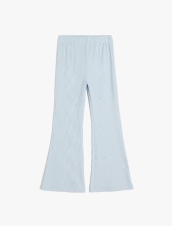 Girls' Basic Elastic Waist Flared Pants