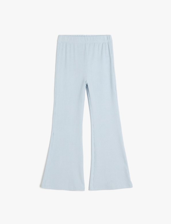 Girls' Basic Elastic Waist Flared Pants