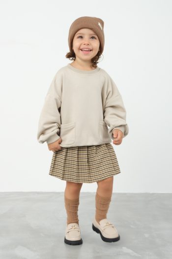 Plaid Skirt Shorts Brown