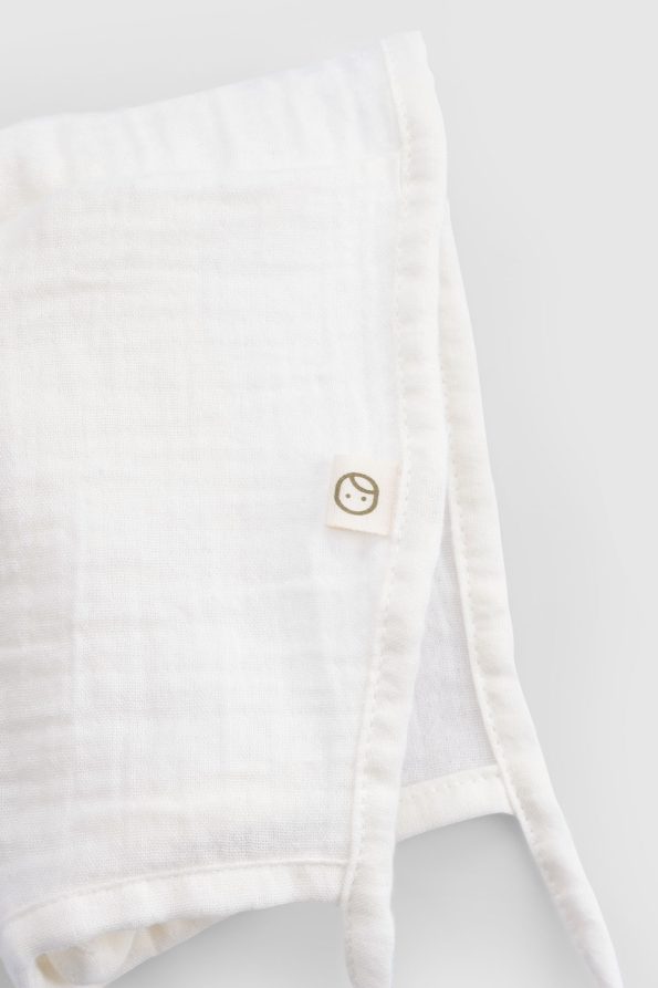 Organic Cotton Single Layer Muslin Ecru Baby Hat
