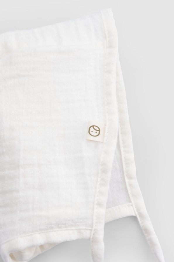 Organic Cotton Single Layer Muslin Ecru Baby Hat
