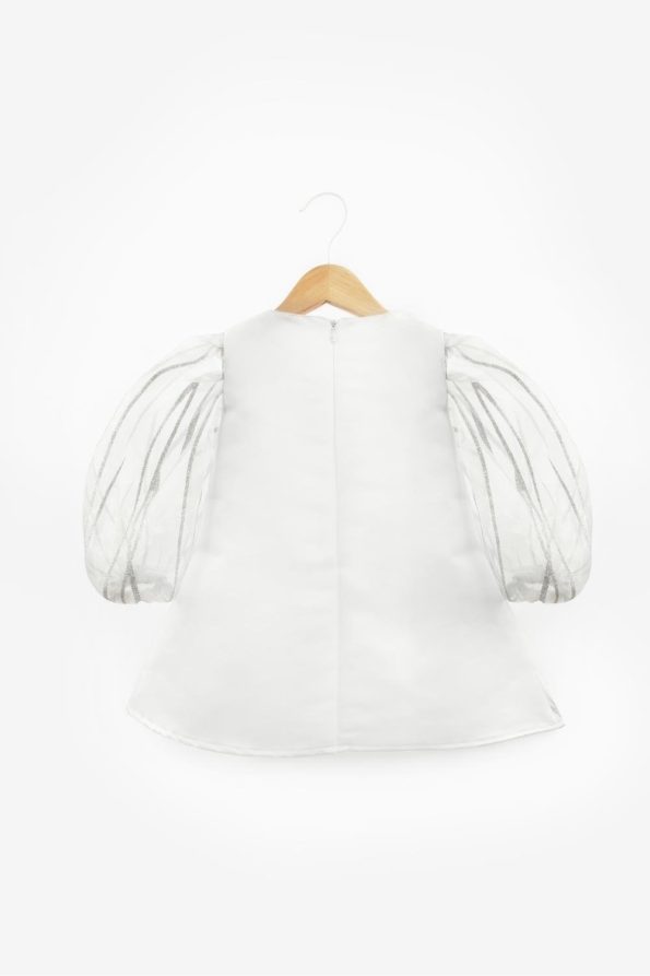 Ivory Girl's Dress with Glitter Details - Corrine