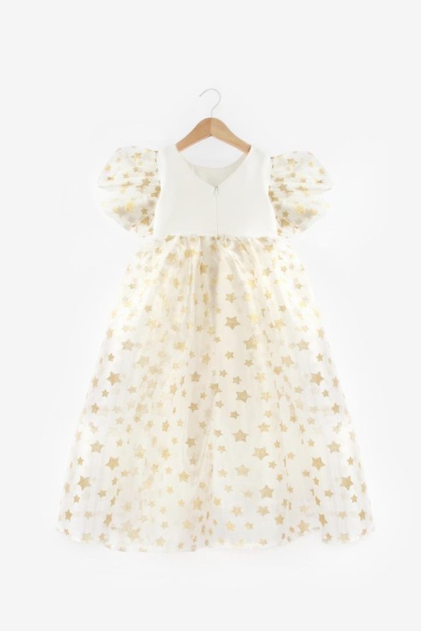 Ivory Star Tulle Skirt Girls Dress - Elsa