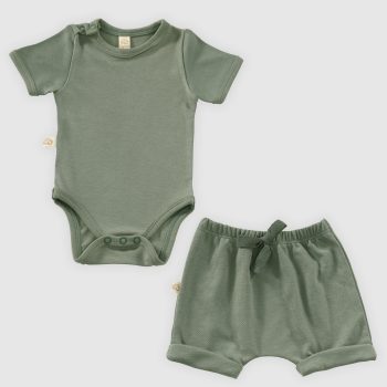 Elation Gourd Shorts and Bodysuit Set - 2 Pieces