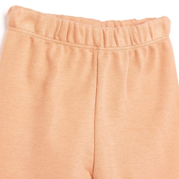 Beige Interlock Patterned Pants with Socks for Baby Boys
