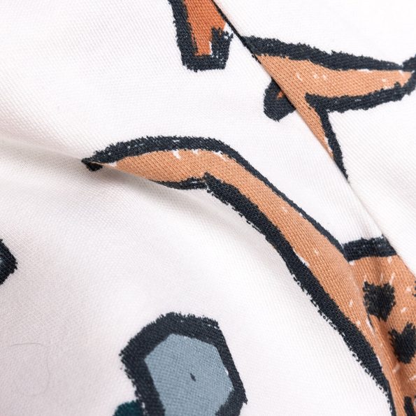 Beige Interlock Patterned Pants with Socks for Baby Boys