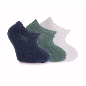 Boys' Navy Blue Ankle Socks Set of 3