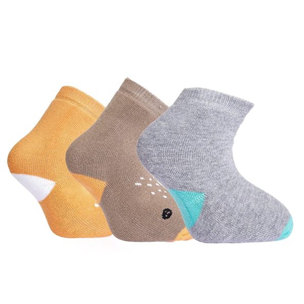 Boys' 3-Pack Orange Terry Socks
