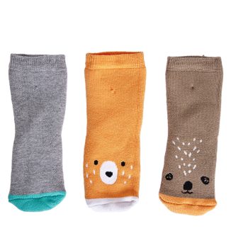 Boys' 3-Pack Orange Terry Socks