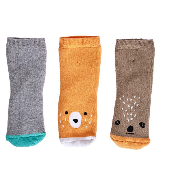 Boys' 3-Pack Orange Terry Socks