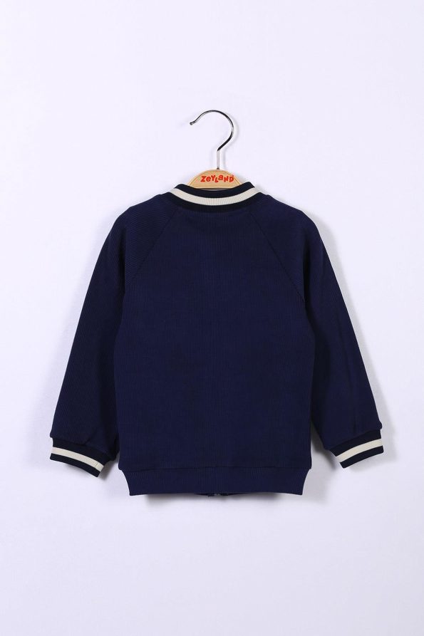 Boys' Zip-Up Ribbed Jacket