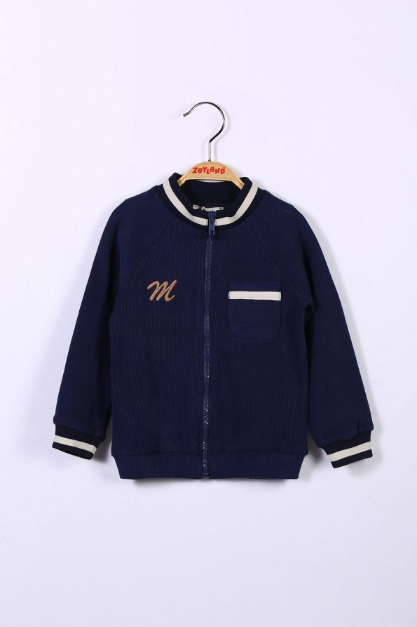 Boys' Zip-Up Ribbed Jacket