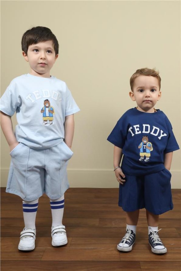 Boys' Light Blue Shorts Set - Teddy