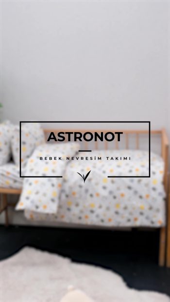 FAVORA Baby 100% Cotton Astronaut Crib Bedding Set - Gray
