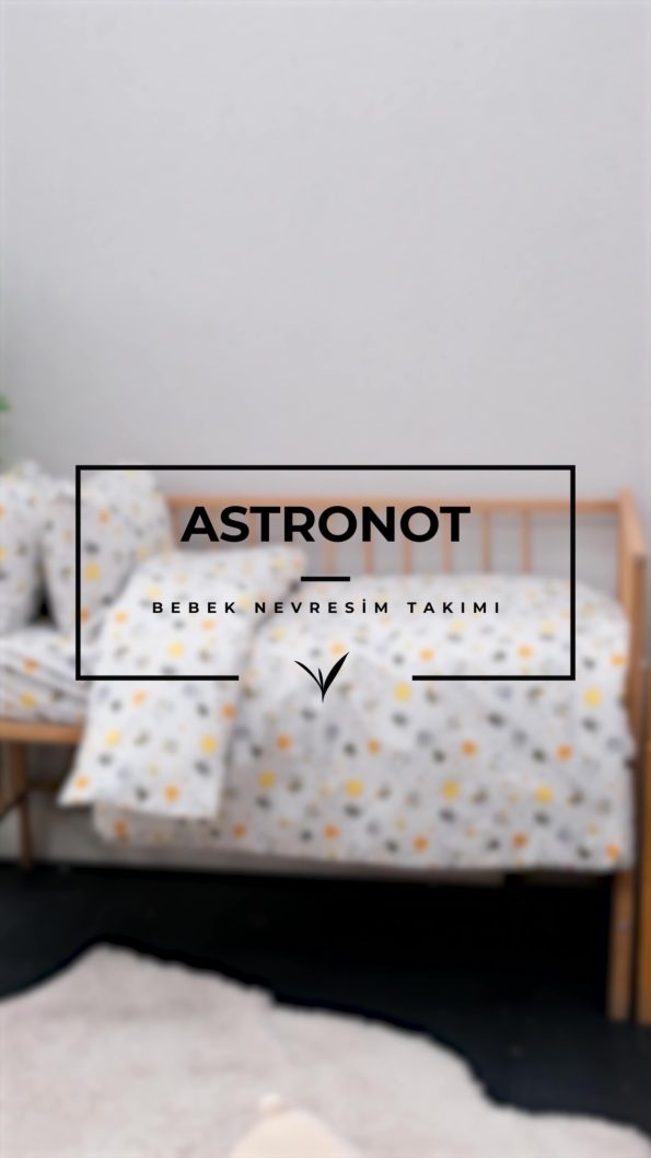 FAVORA Baby 100% Cotton Astronaut Crib Bedding Set - Gray