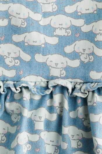 Printed Denim Dress