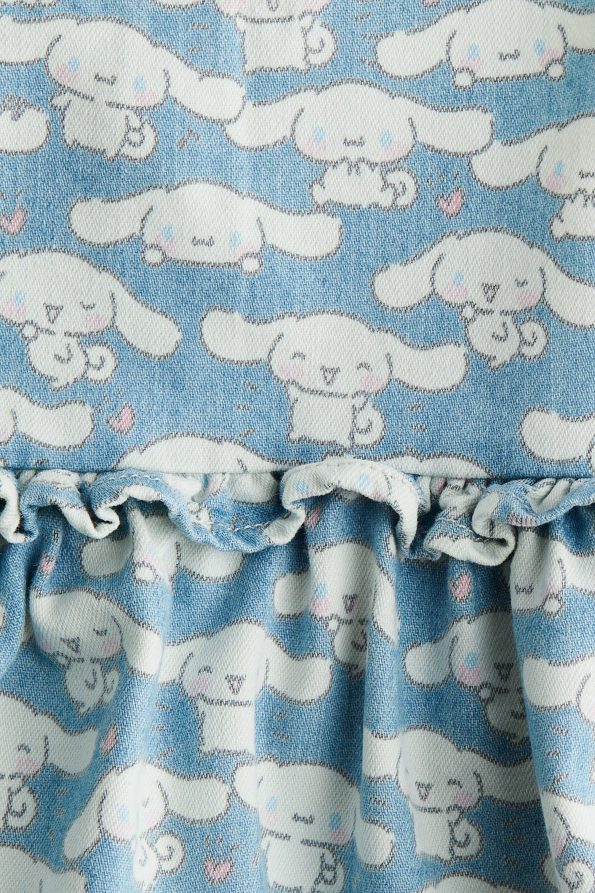 Printed Denim Dress