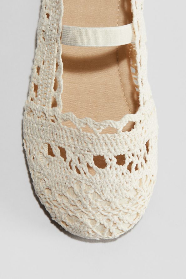 Crochet Style Ballerina Flats