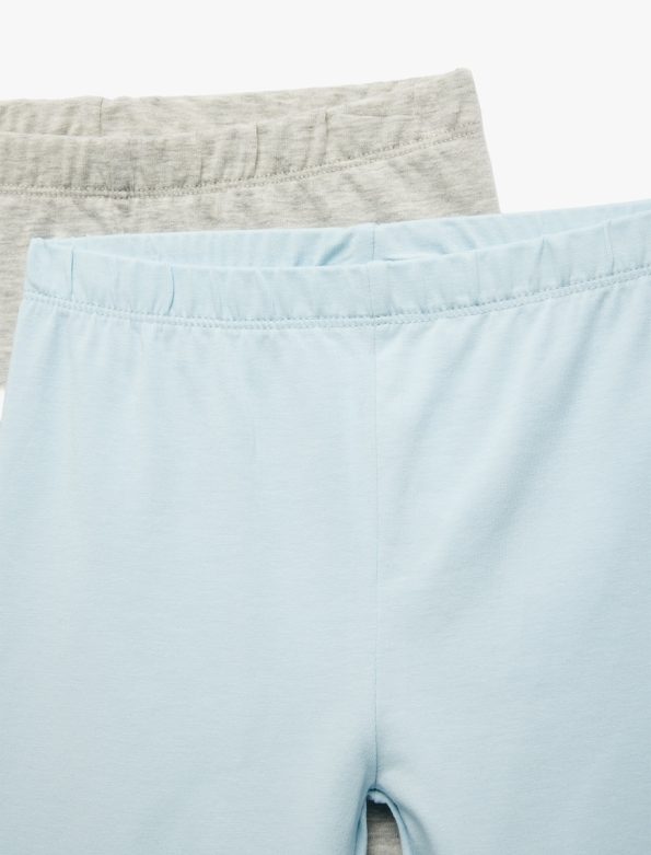 Girls' Cotton Blend Elastic Waist Capri Legging Set
