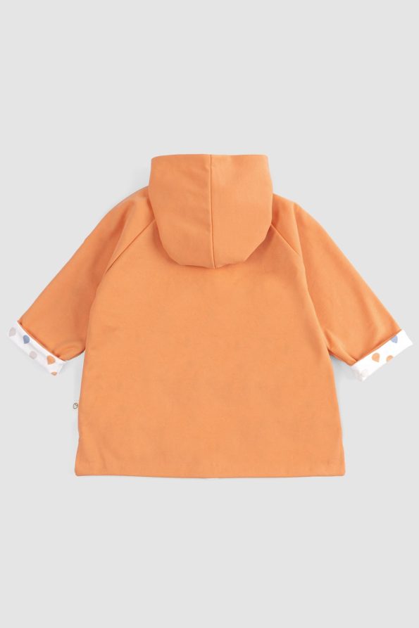 Hooded Organic Cotton Baby Raincoat Copper