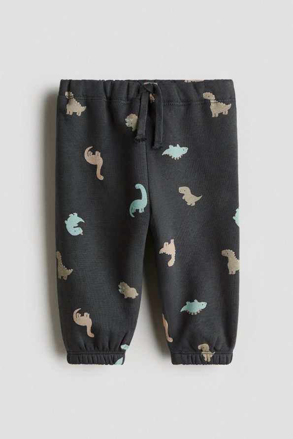 Printed Fleece-Lined Sweatshirt Jogger Pants