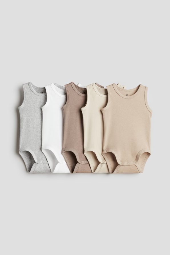 5-Pack Cotton Bodysuits