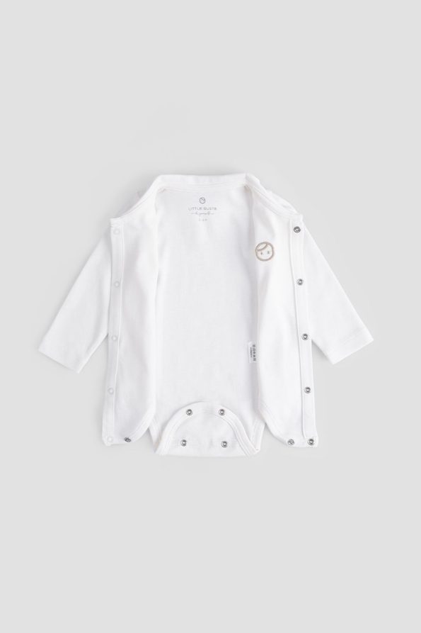 Organic Cotton Baby Collar Bodysuit Cream