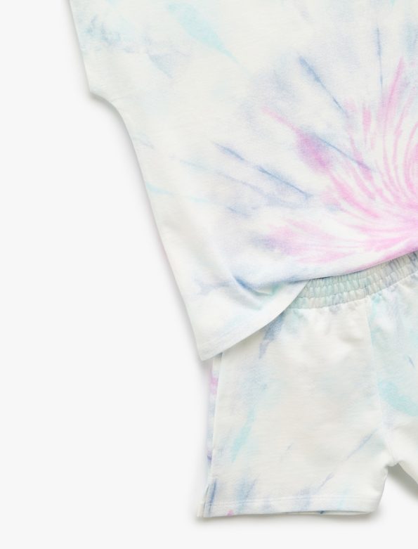 Girls' Cotton Printed 2-Piece Crop Top and Shorts Set