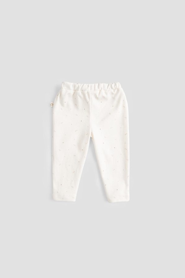 2-Pack Organic Cotton Baby Pants Twig Ecru