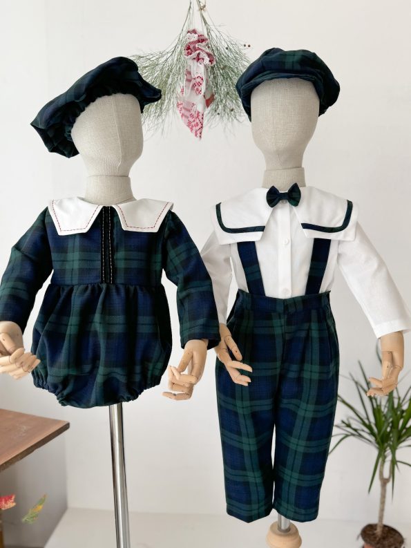 OLIVE CHECKED DUNGAREE-SHIRT