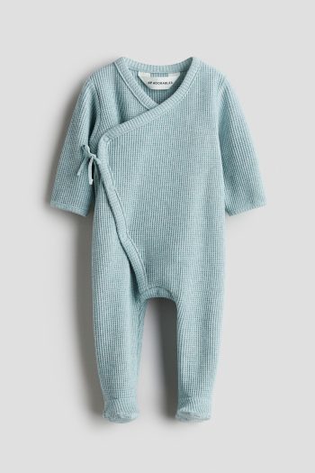 Honeycomb Textured Cotton Romper