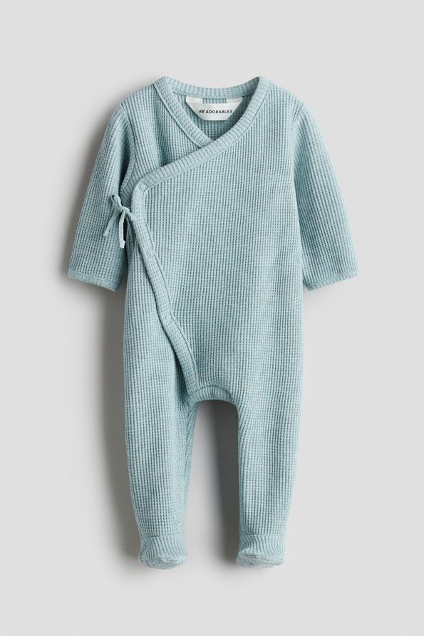 Honeycomb Textured Cotton Romper