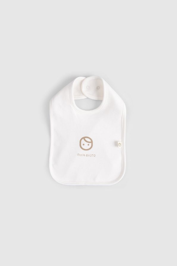 Set of 2 Waterproof Pink - Ecru Baby Bibs