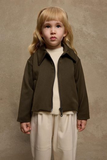 Zippered Jacket Khaki