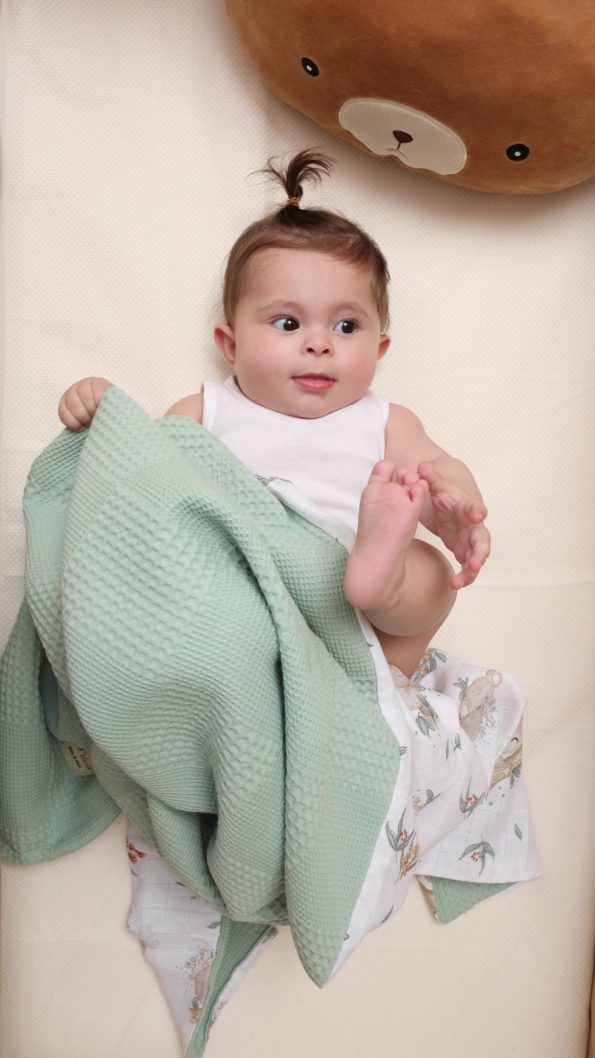 MILNA Baby & Kids Reversible Muslin Baby Blanket 100x100cm