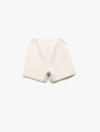 Boys' Cotton Basic Shorts with Drawstring and Pocket Detail