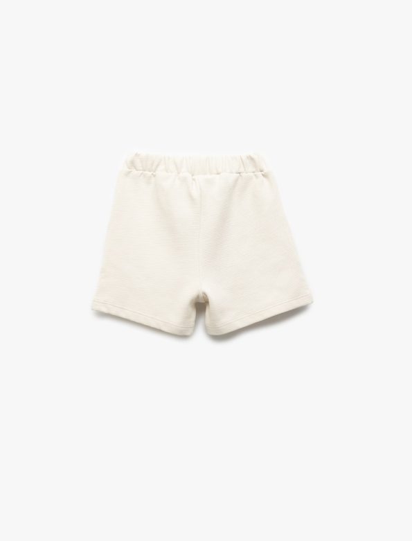 Boys' Cotton Basic Shorts with Drawstring and Pocket Detail