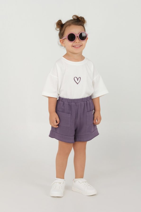 Ruffled Violet Shorts