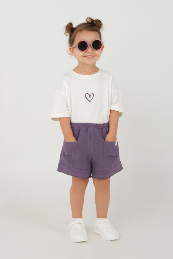 Ruffled Violet Shorts