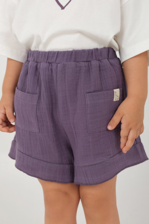 Ruffled Violet Shorts
