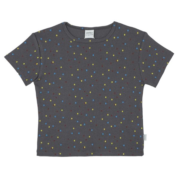 Short Sleeve Pajama Set with Night Lights