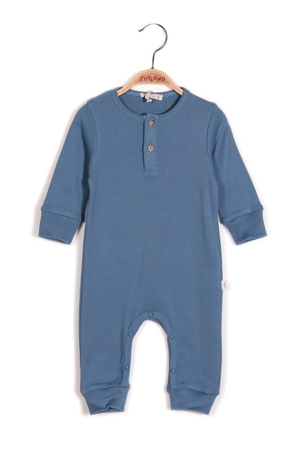 GOTS Certified 100% Organic Cotton Buttoned Romper (0-24 Months)