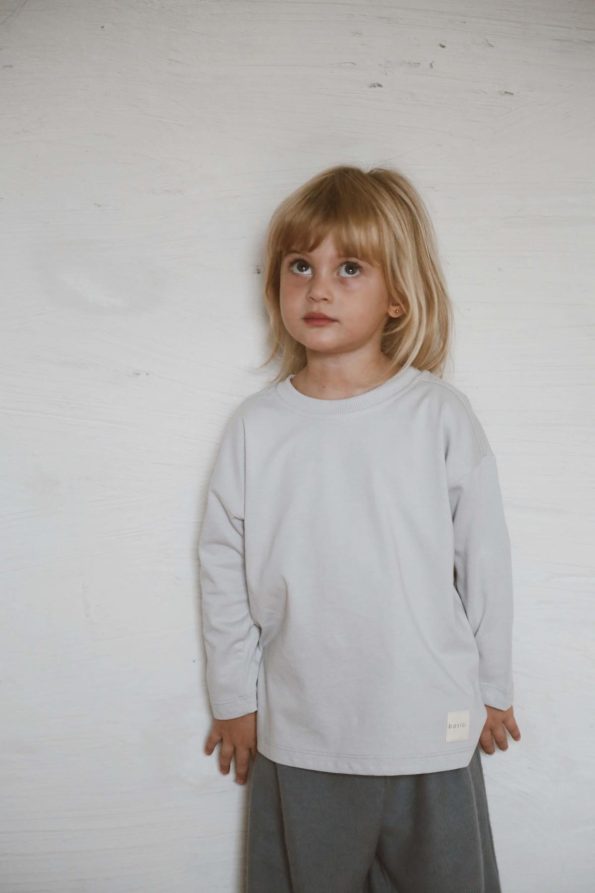 Gray Basic Long Sleeve T-Shirt